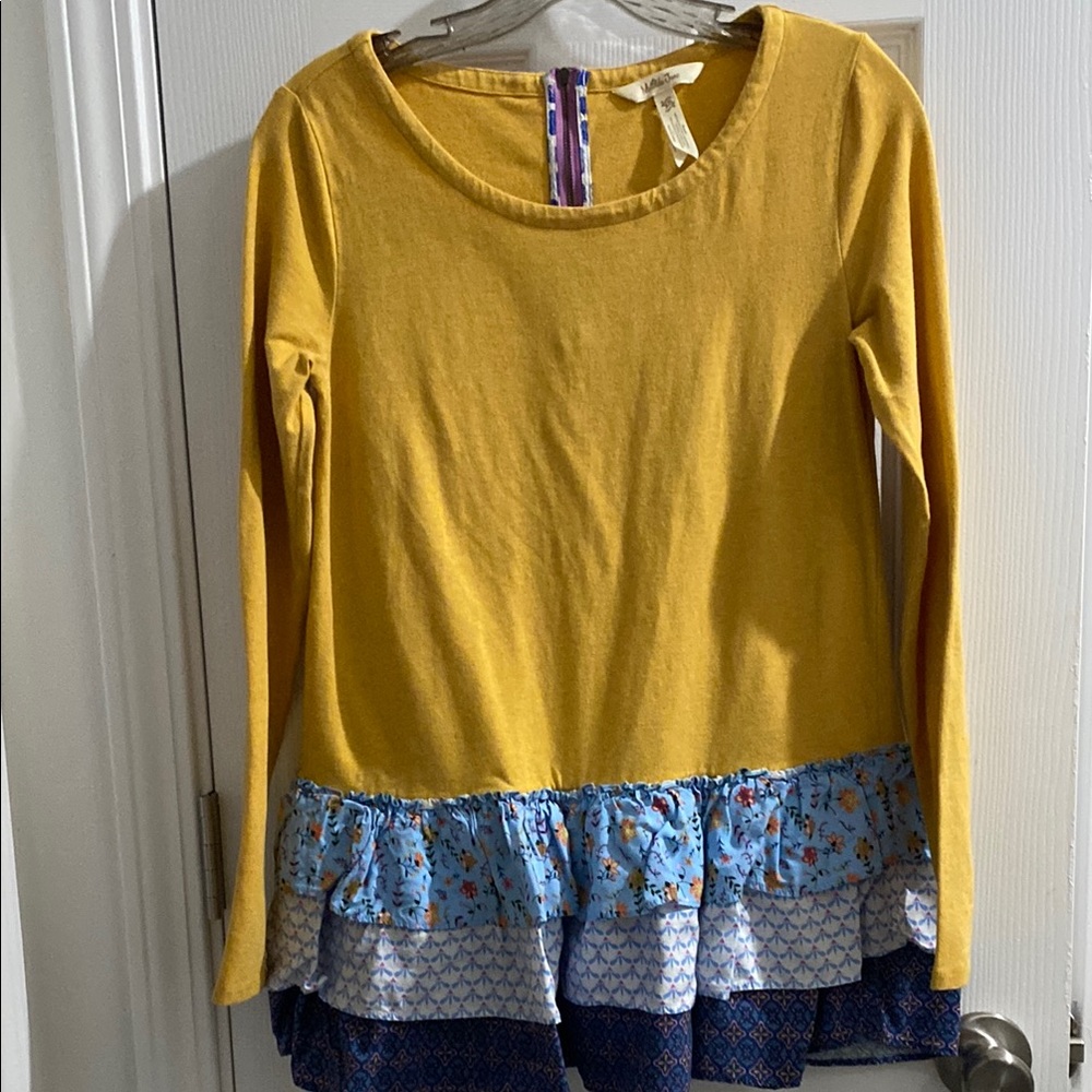 Yellow and Blue Kids Long Sleeve Top